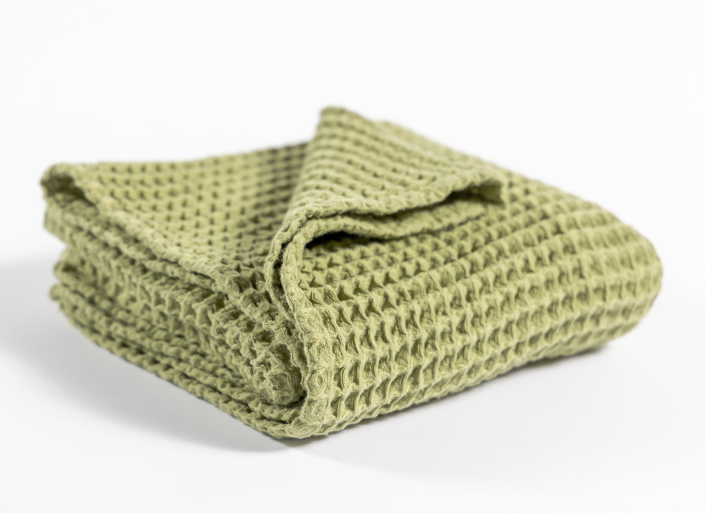 Waffle Blanket Set - Olive