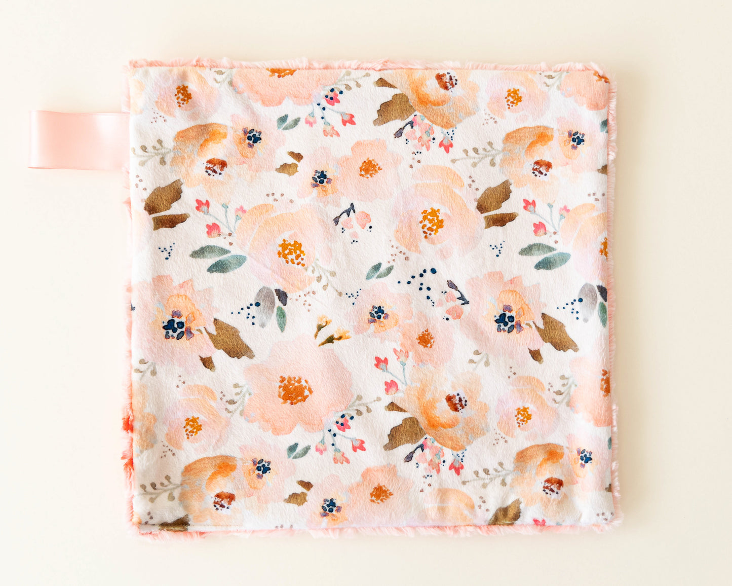 Peach Floral Lovey