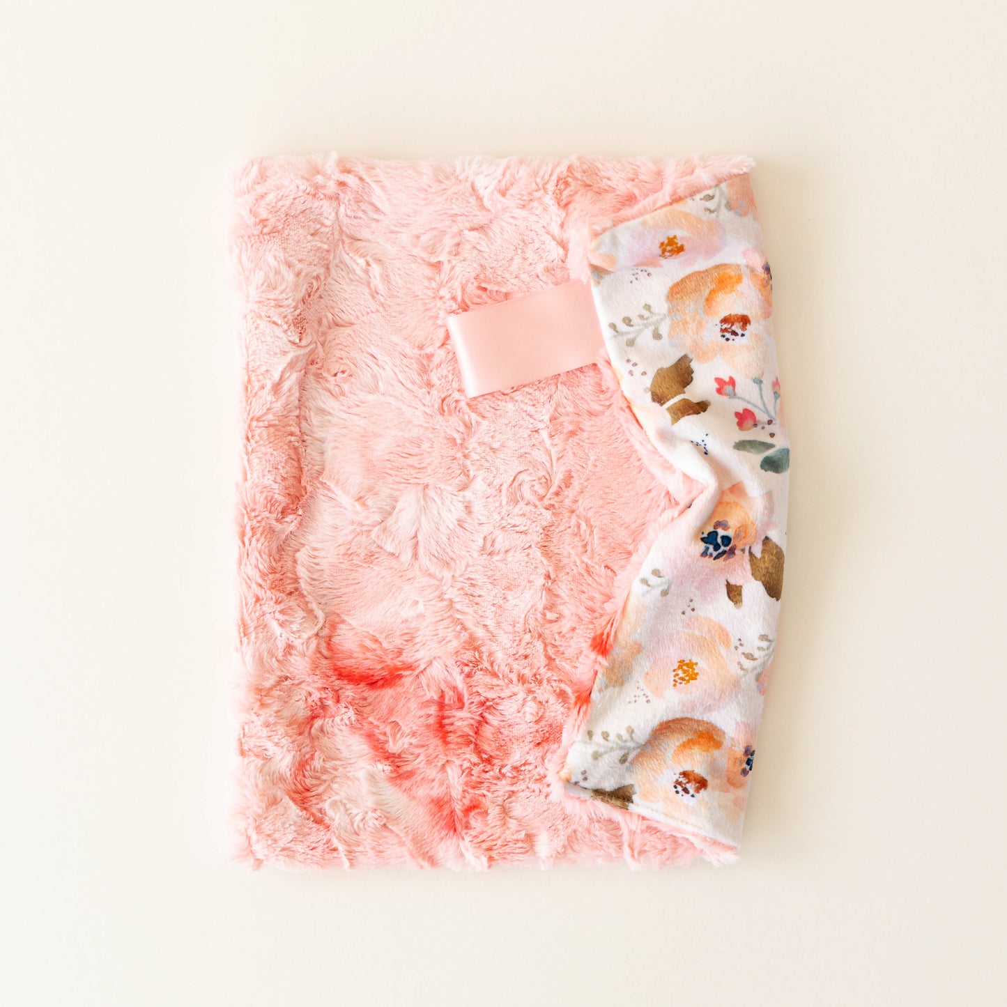Peach Floral Lovey