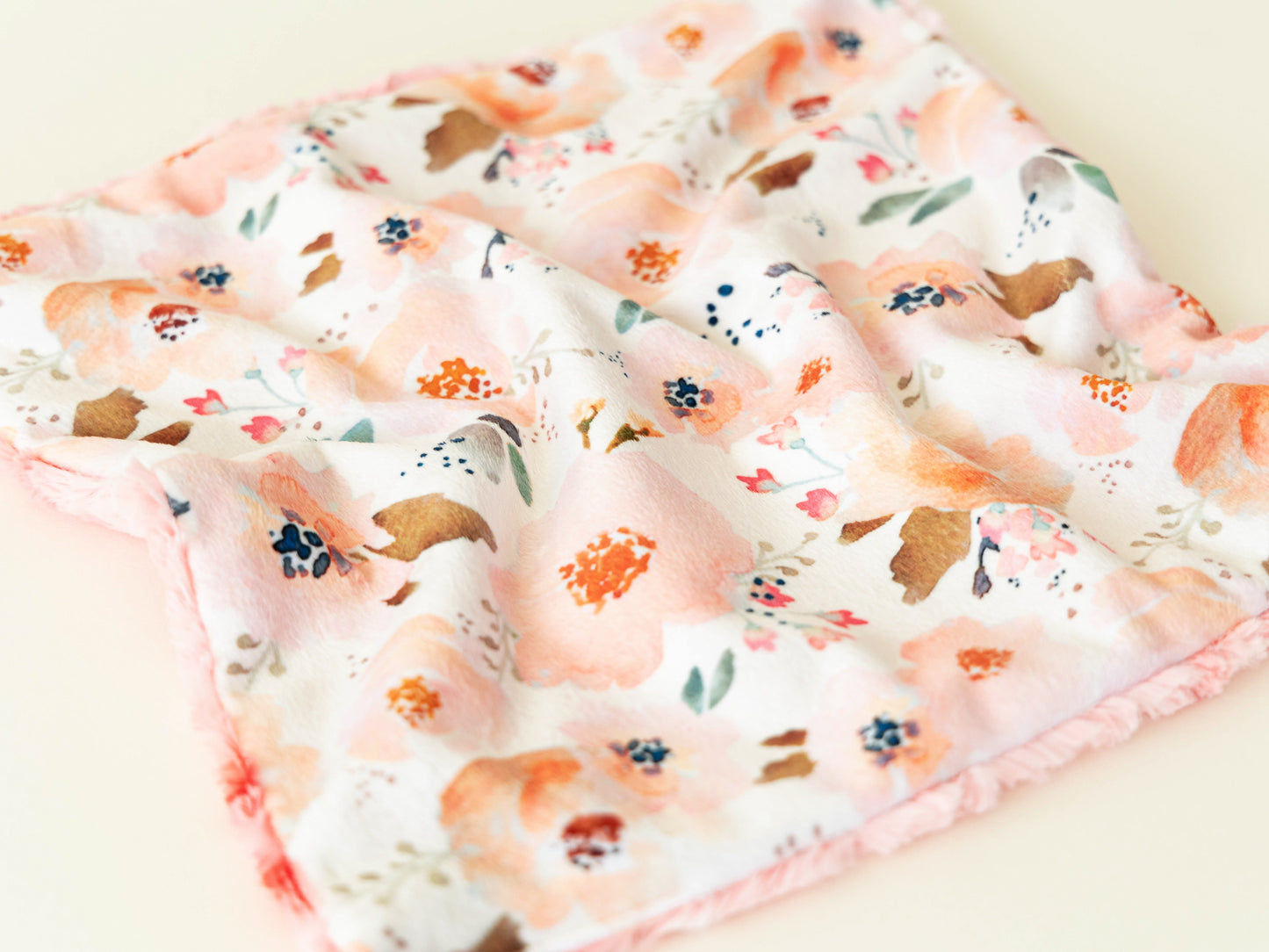 Peach Floral Lovey