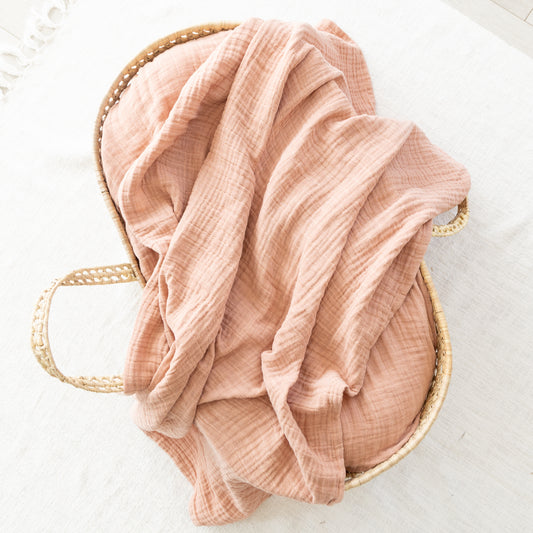 Deluxe muslin blanket - tawny
