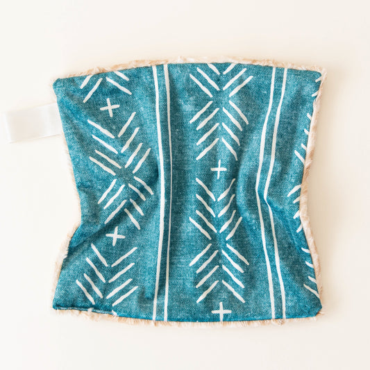Teal mudcloth lovey