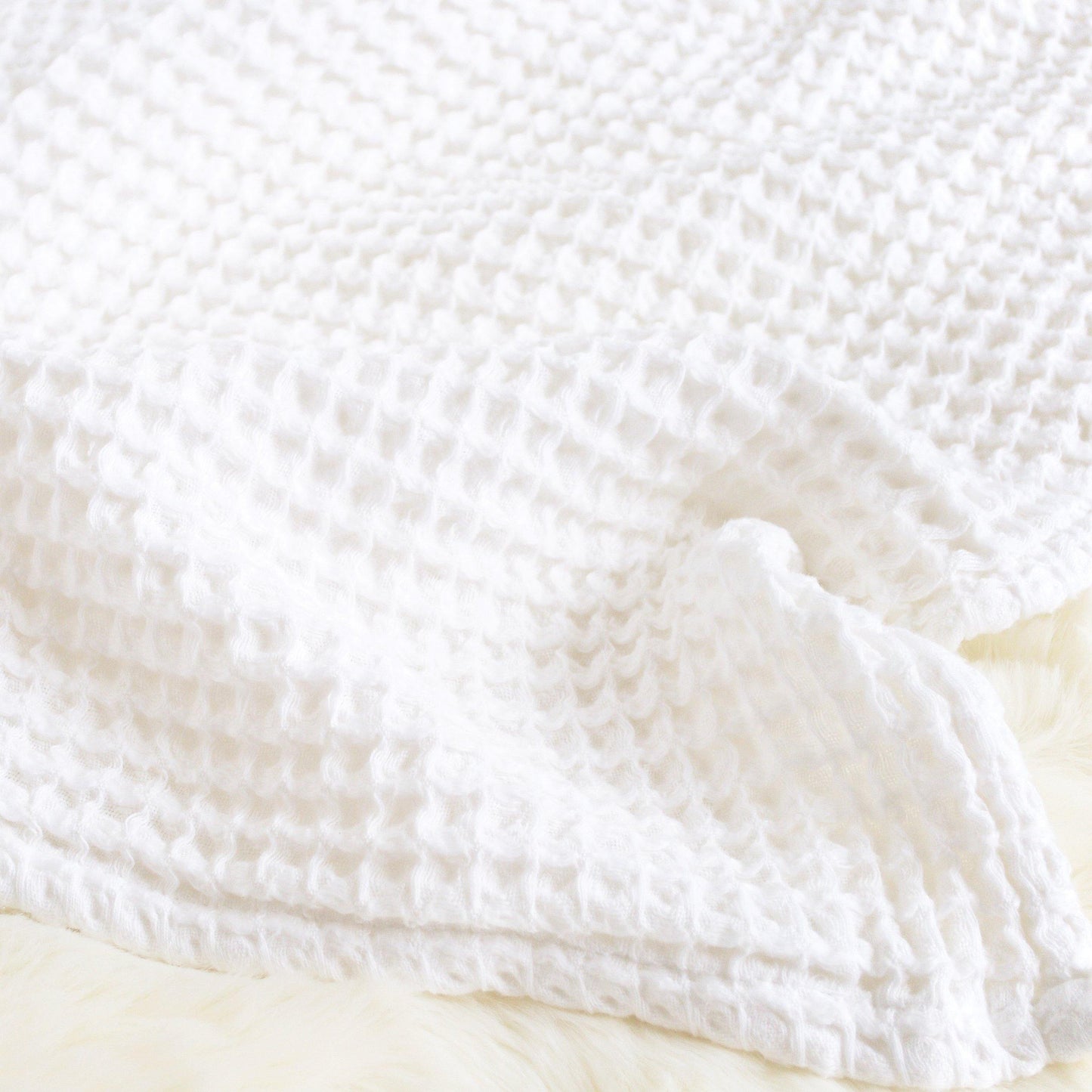 White Waffle Blanket