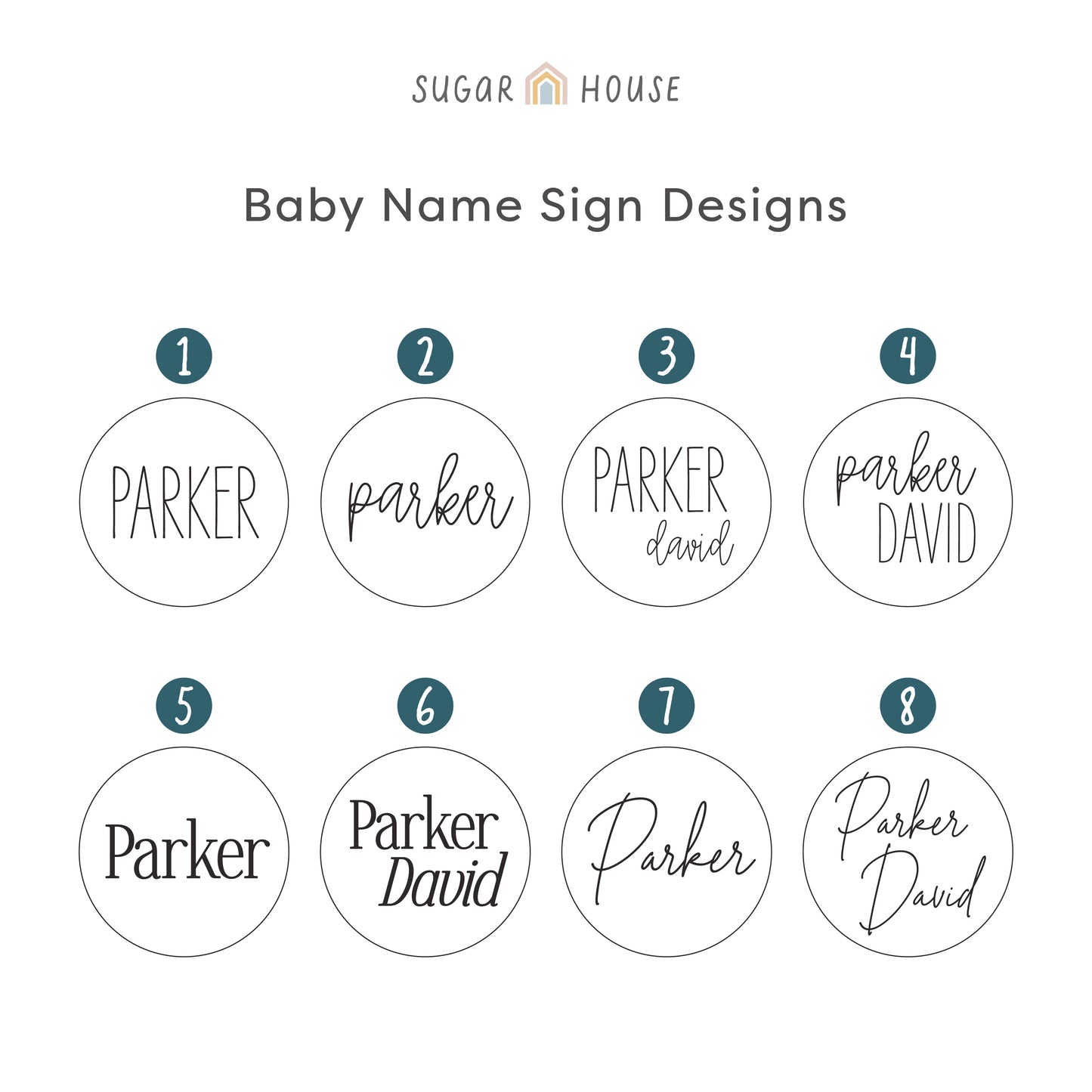 Baby Name Sign 3.5"