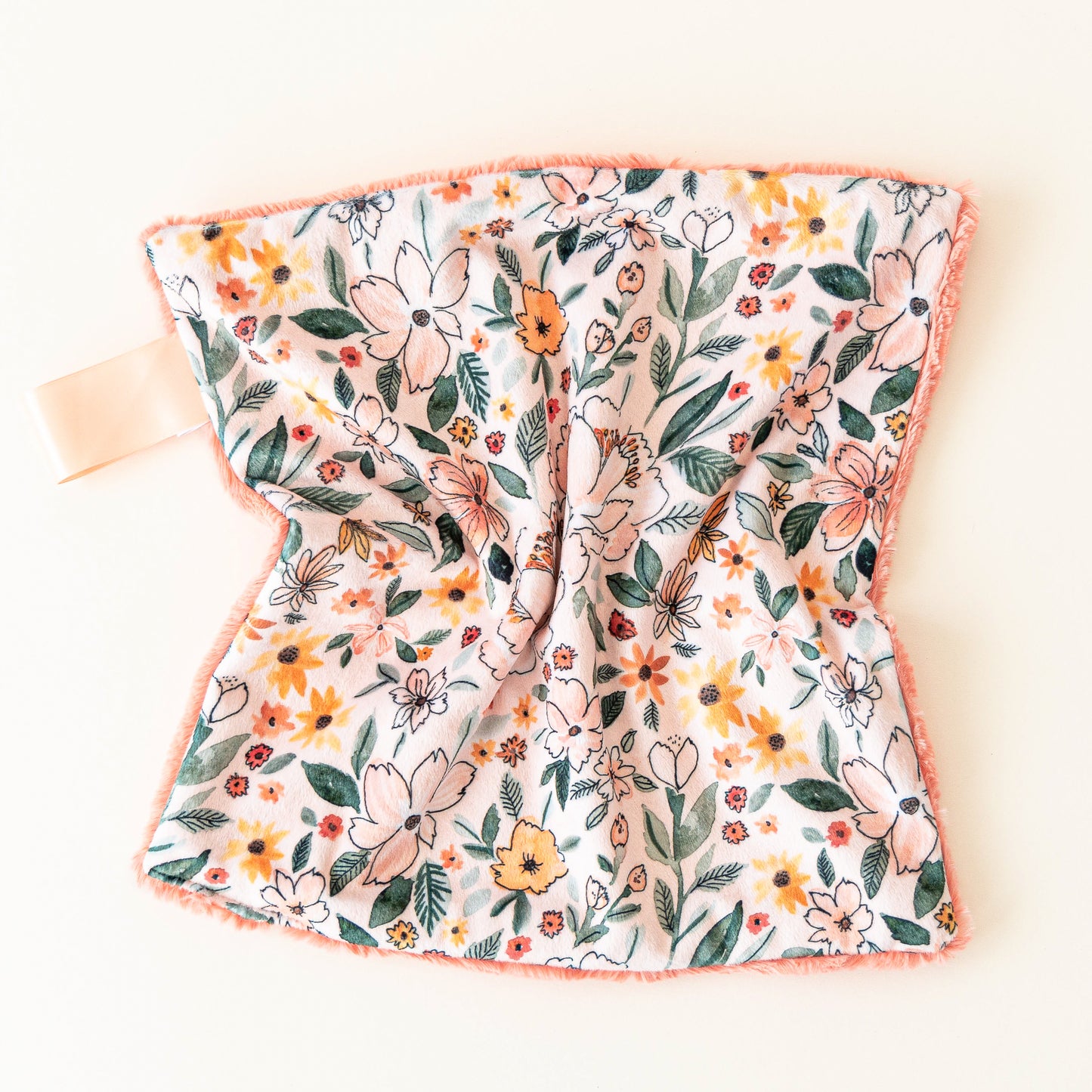 Apricot Floral Lovey
