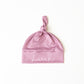 Baby hat & bow - blush
