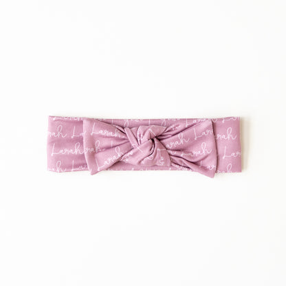 Baby hat & bow - blush