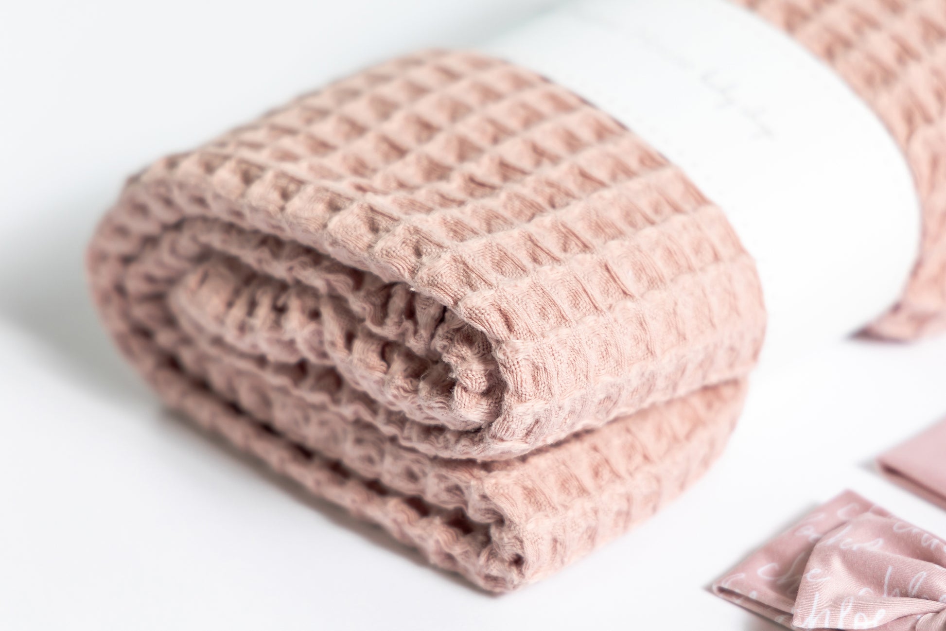 Waffle Baby Blanket - Blush