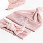 Personalized Waffle Blanket Set - Blush