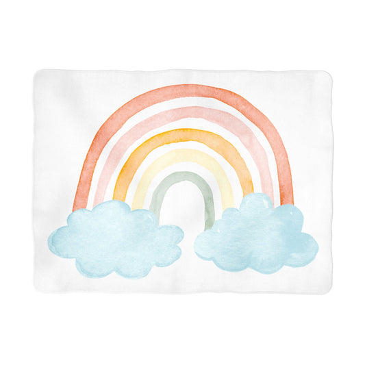 Colorful Rainbow Milestone Background Blanket - the Sugar House