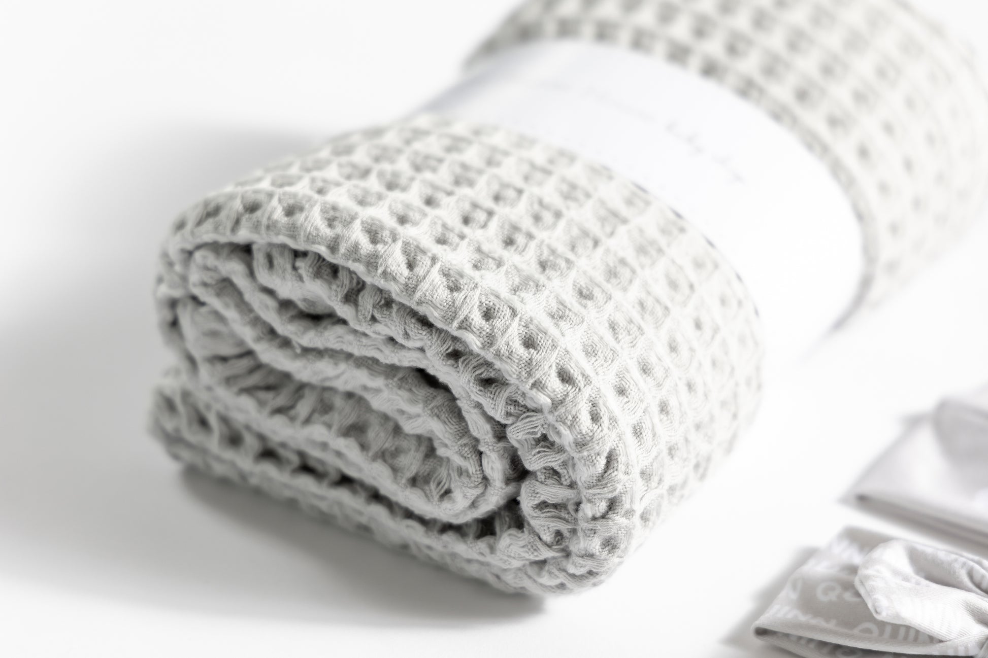 Waffle Baby Blanket - Light Grey