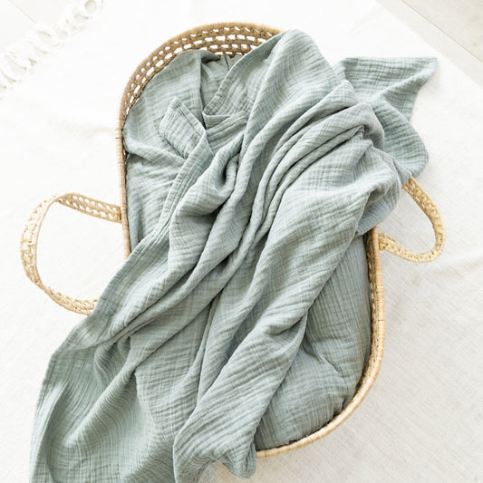 Deluxe Muslin Blanket - Linden