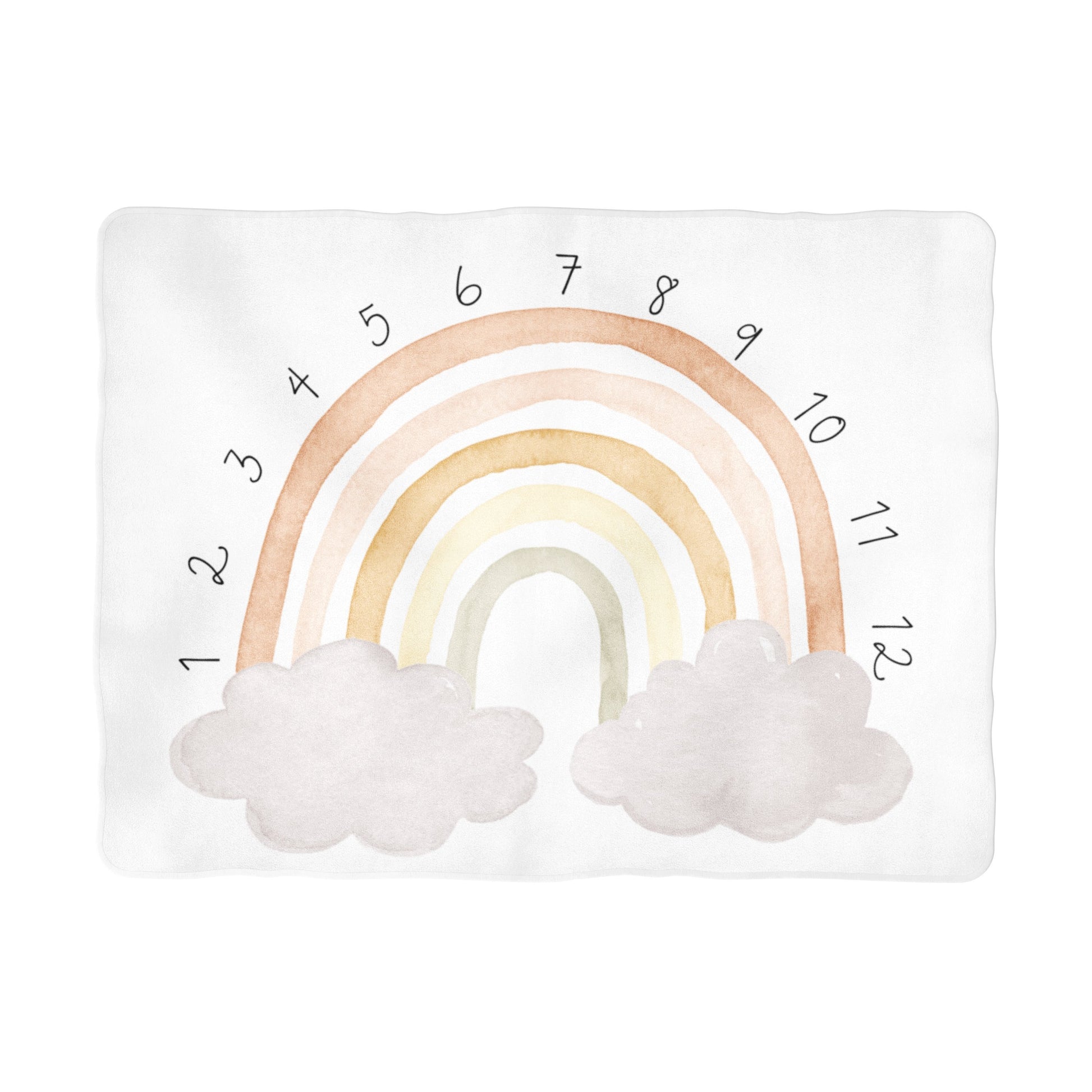 Neutral Rainbow Arch Milestone Blanket - Non-Personalized - the Sugar House