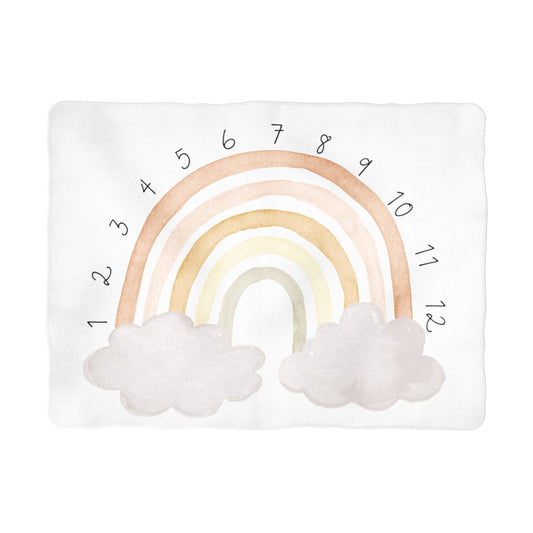 Neutral Rainbow Arch Milestone Blanket - Non-Personalized - the Sugar House