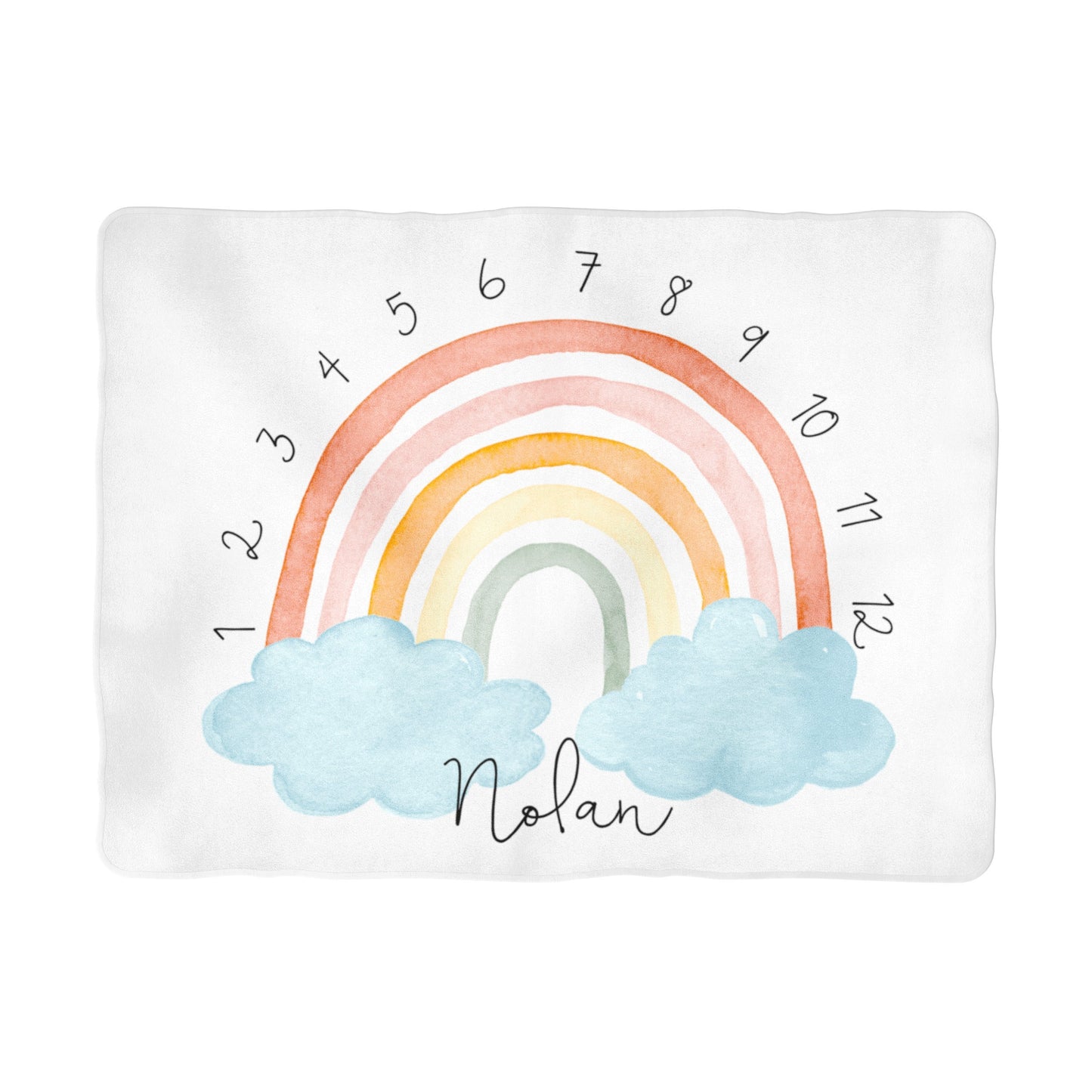 Colorful Rainbow Arch Milestone Blanket - Personalized - the Sugar House