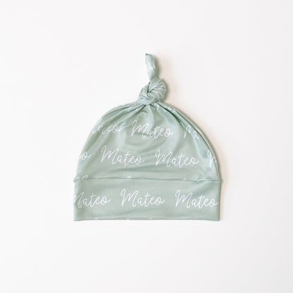 Baby hat & bow - willow